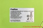 Feekaa Babyflaschen Sterilisator - Aufkleber mit den technischen Daten